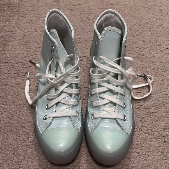 Converse Chuck Taylor All Star Unisex Teal & Pink High Top Sneakers - Picture 3 of 8